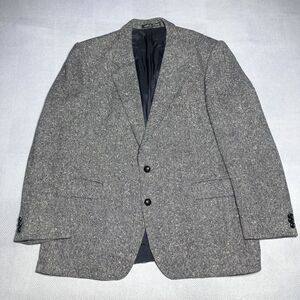 Vintage John‎ Molloy Donegal Tweed Gray Irish Wool Blazer Jacket Men's Size 44R